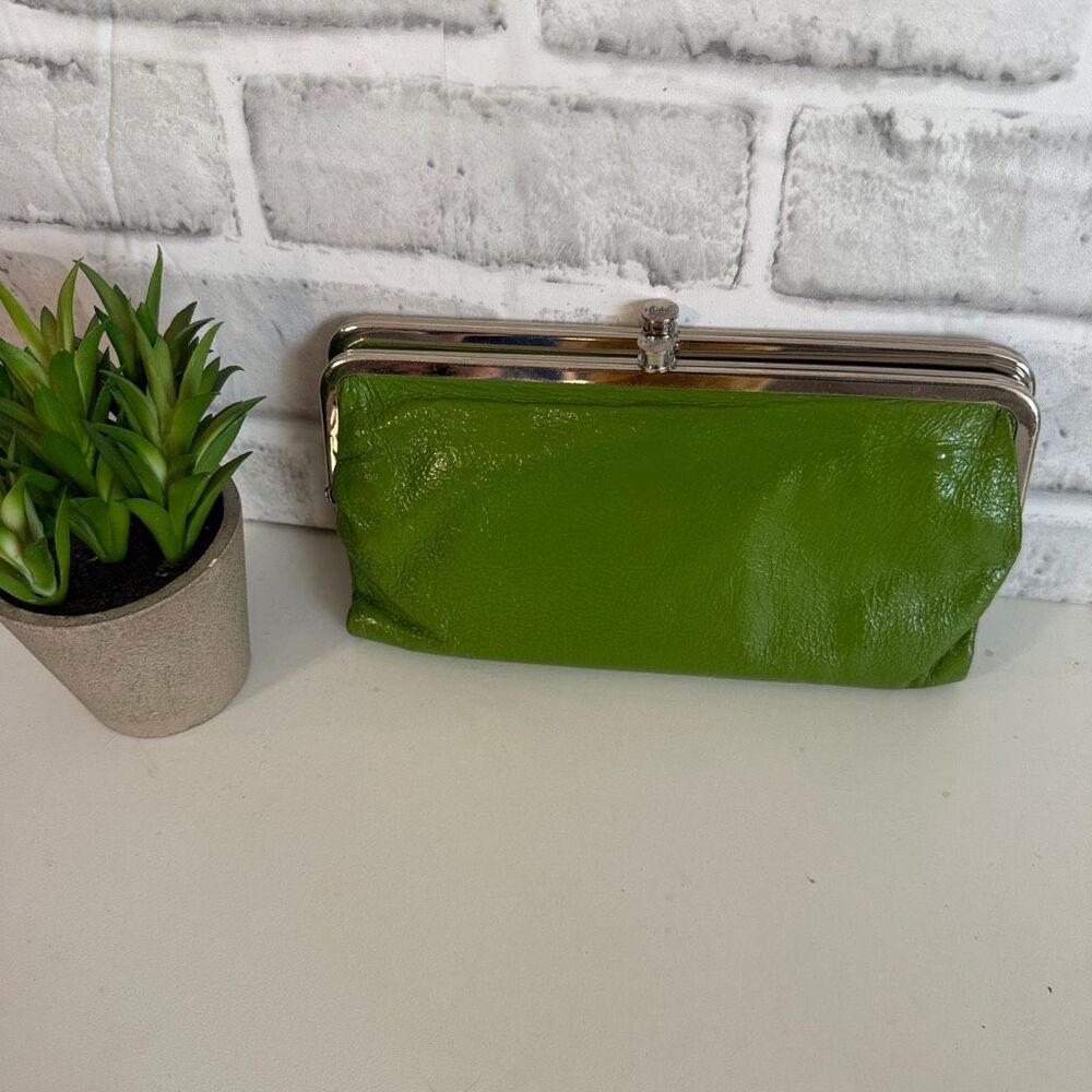 HOBO Lauren Frame Wallet Clutch Green